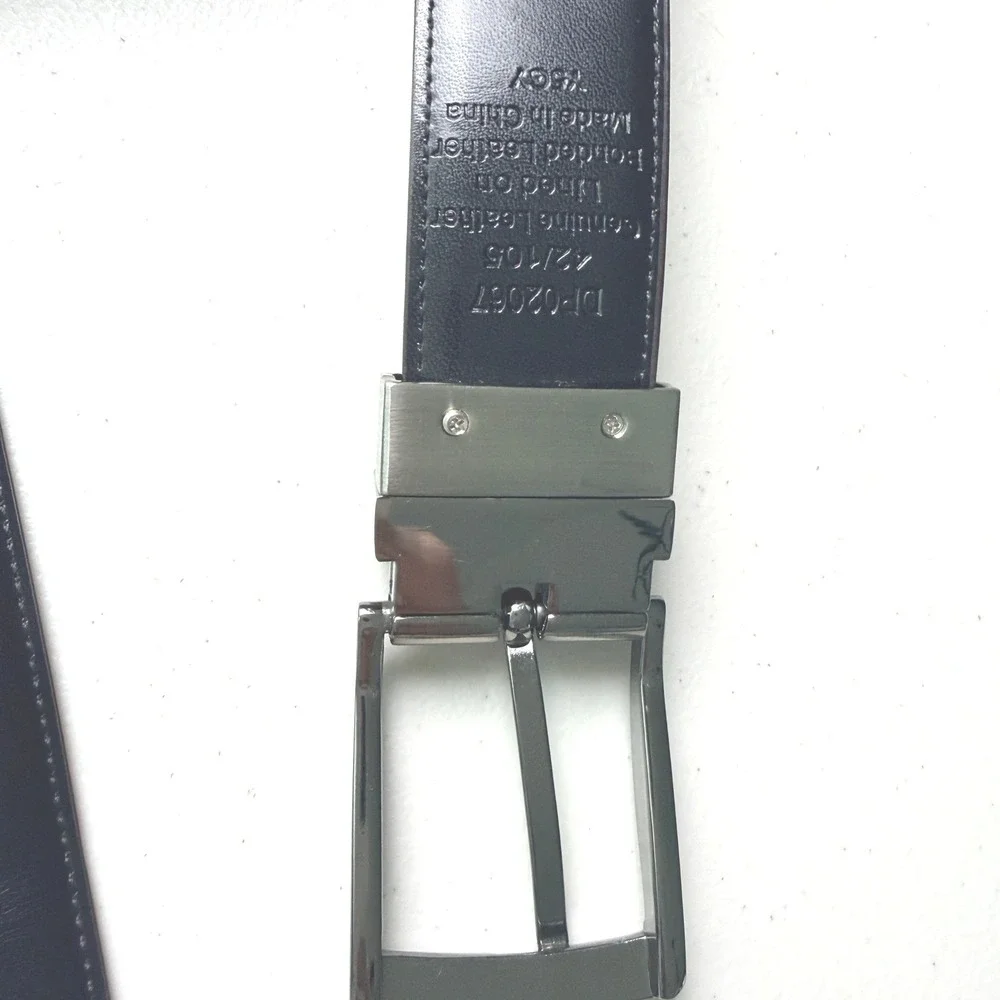 Perry Ellis Reversible Leather Belt 42 Brown Black DP02067